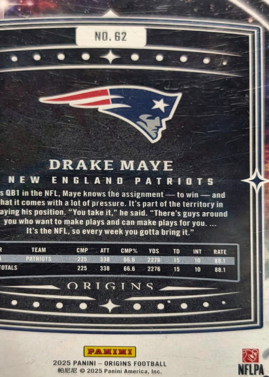 Drake Maye — back