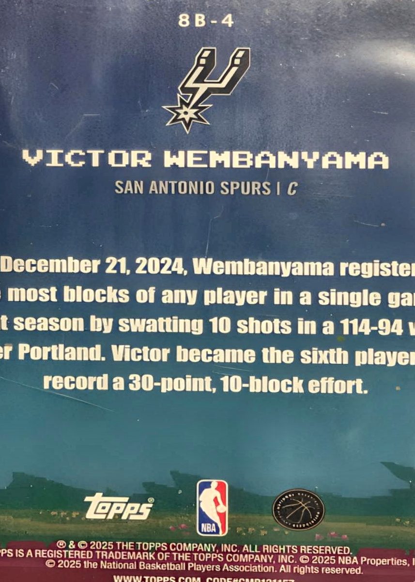 Victor Wembanyama — back
